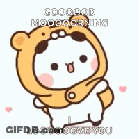 Panda In Bear Costume With Scarf GIF