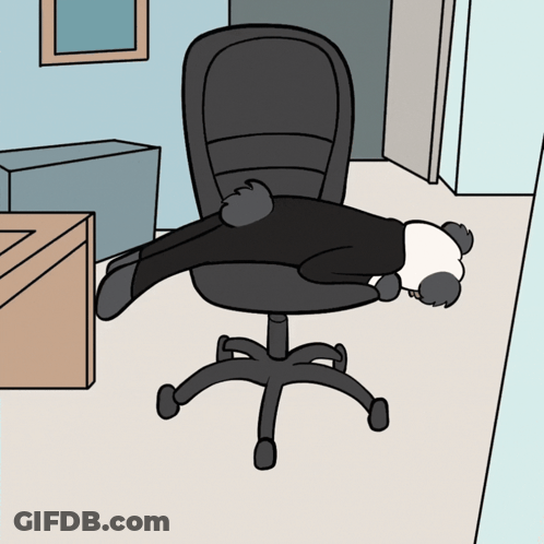 Panda Laying On Chair GIF