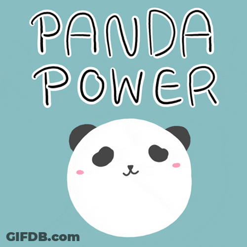 Panda Power Cute Art GIF