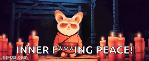 Panda Sitting Before Candles Inner Peace GIF