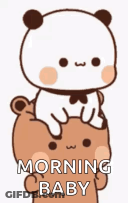 Panda Sitting On Brown Bear GIF