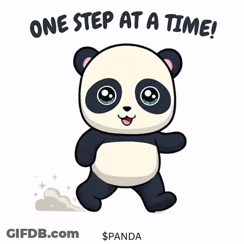 Panda Walking One Step At A Time GIF