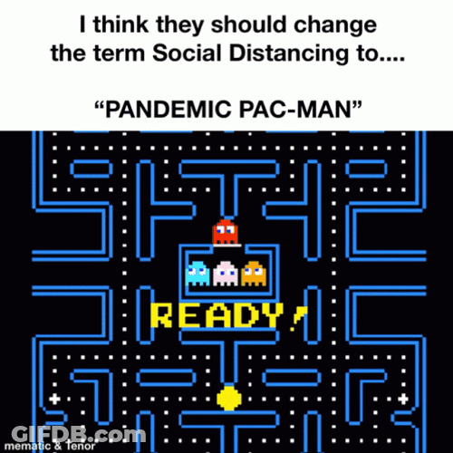 Pandemic Pac Man Running Fast GIF