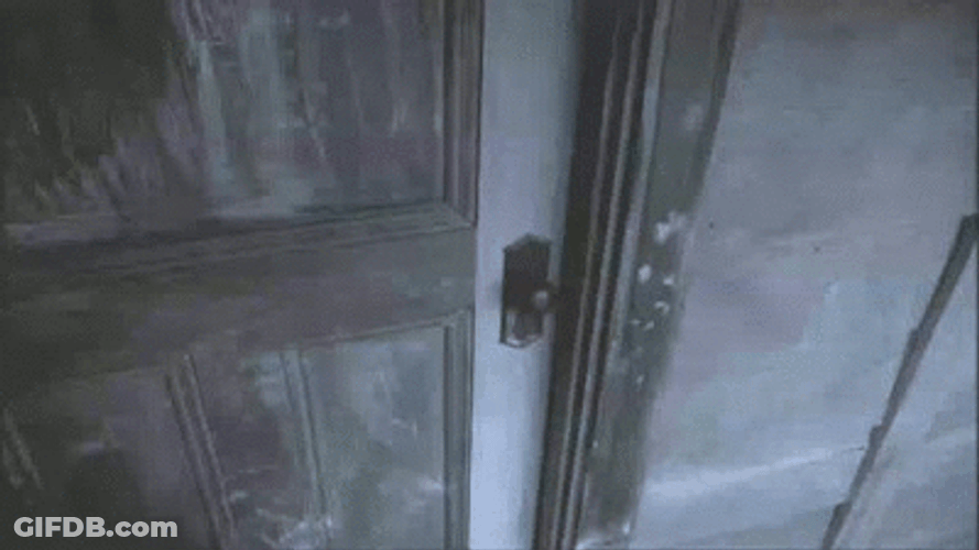 Panic Room Enter Black And White GIF
