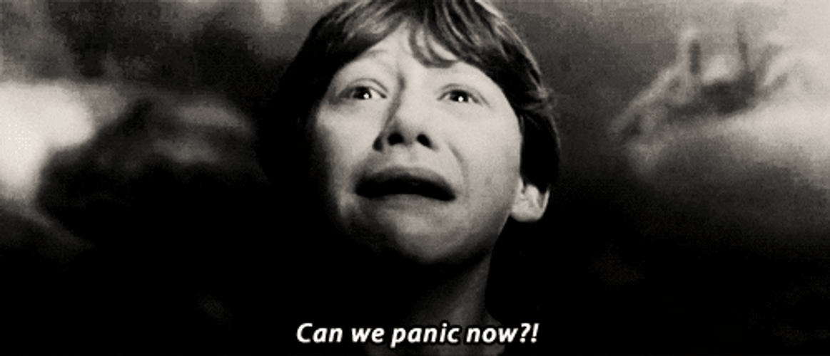 Panic Scared Ron Weasley Harry Potter Movie GIF