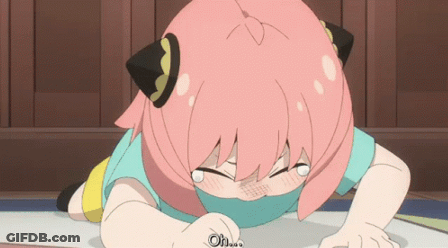 Panicking Anya Forger Tearing Up GIF