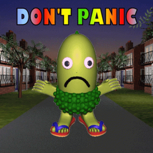 Panicking Funny Fruit Don't Panic GIF