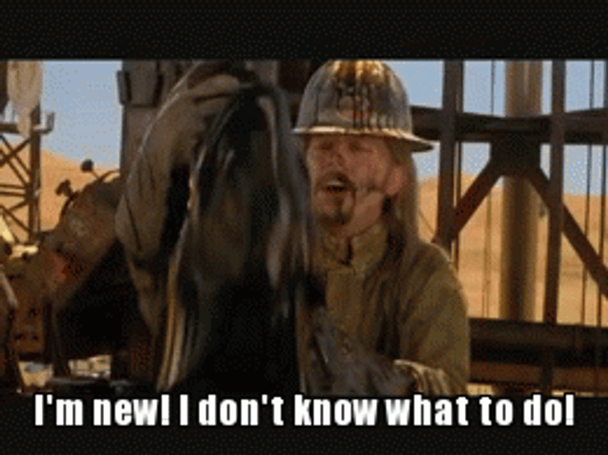 Panicking Joe Dirt Oil Spilling GIF