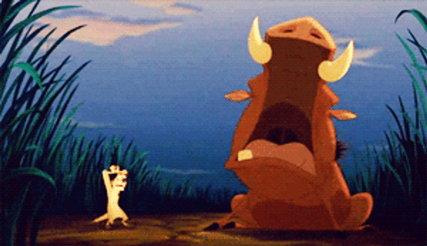 Panicking Pumbaa And Timon GIF