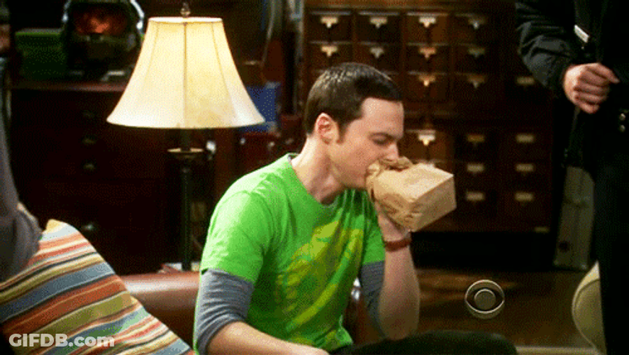 Panicking Sheldon Cooper Asthma Attack GIF