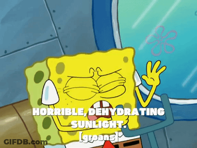 Panicking Spongebob Dehydrated Needs Water GIF