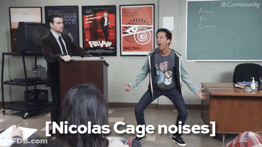 Panicking Teacher Watching A Funny Student GIF