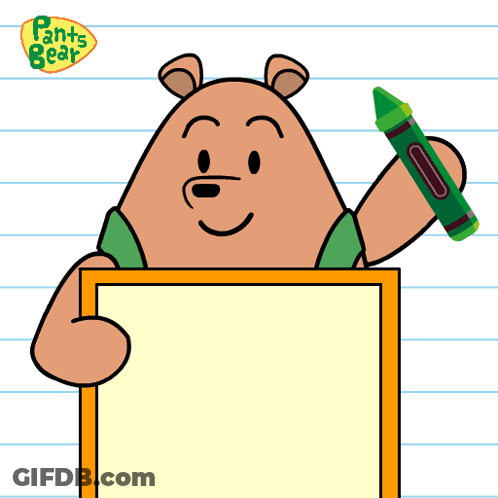 Pants Bear Holding Summer Sign GIF