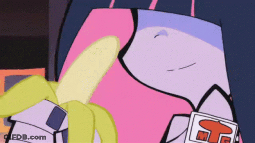 Panty And Stocking Banana GIF