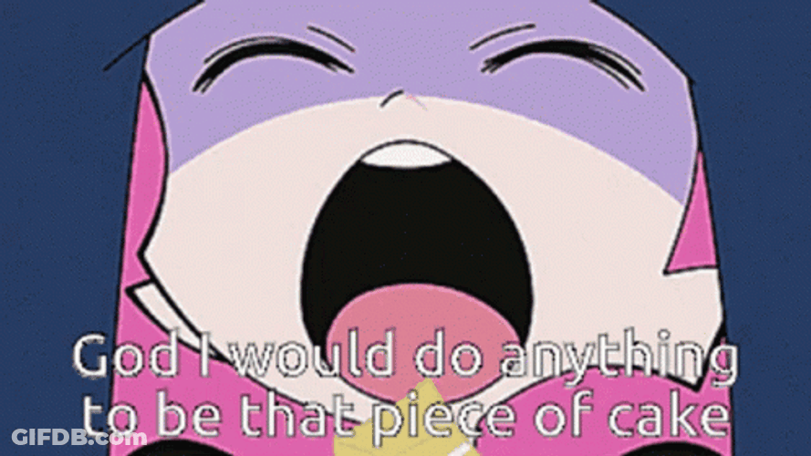 Panty And Stocking Eating Cake GIF