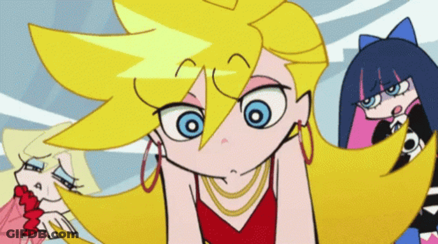 Panty And Stocking Red Nails GIF