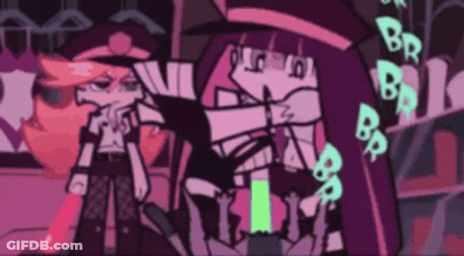 Panty And Stocking Rumbling Stomach GIF
