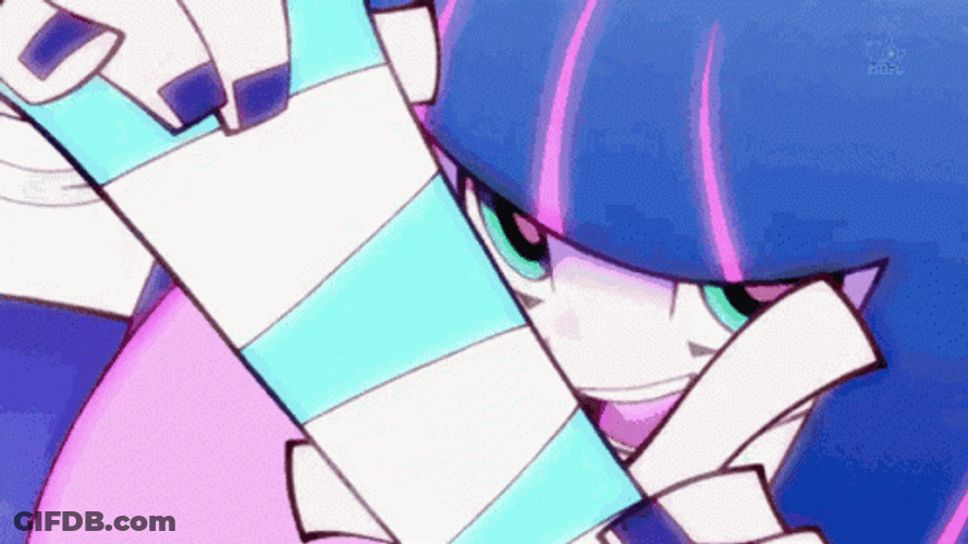 Panty And Stocking Showing Fighting Skills GIF