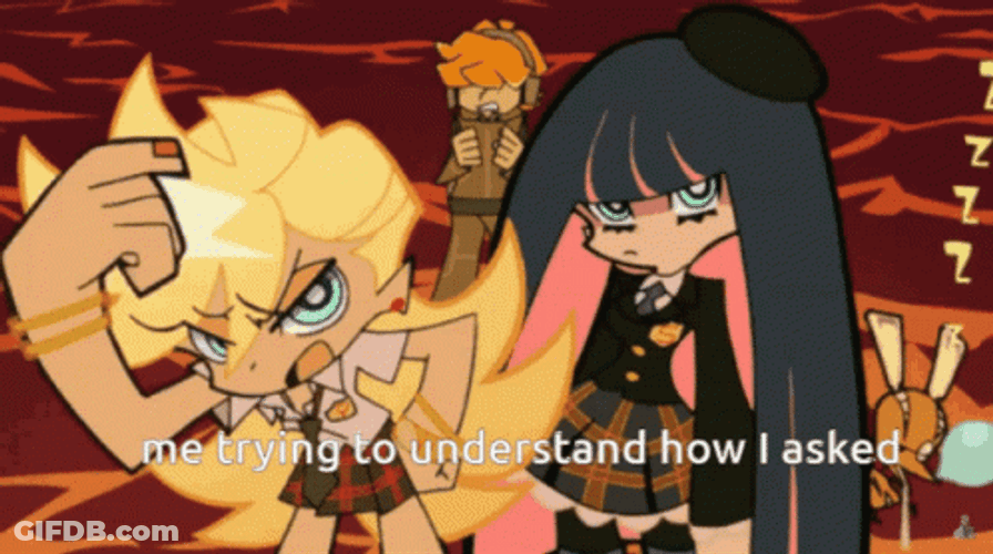 Panty And Stocking Trying Understand GIF