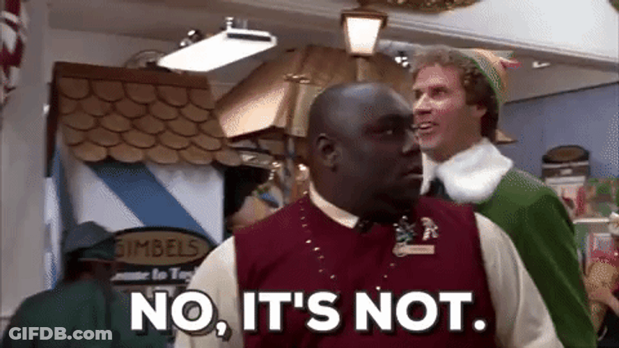 Papa Elf Butting In GIF