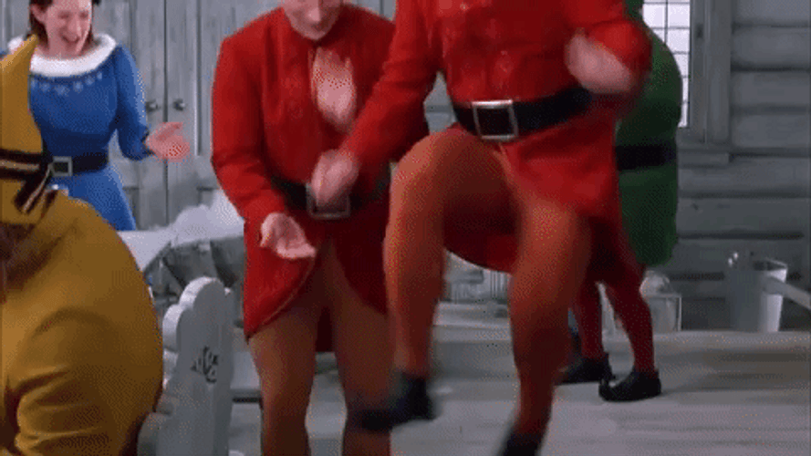 Papa Elf Dancing Kids GIF