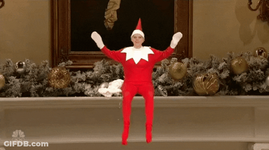 Papa Elf Floating Elf GIF