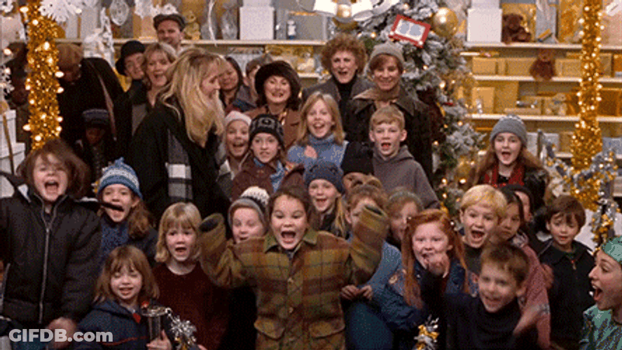 Papa Elf Getting Excited With The Kids GIF