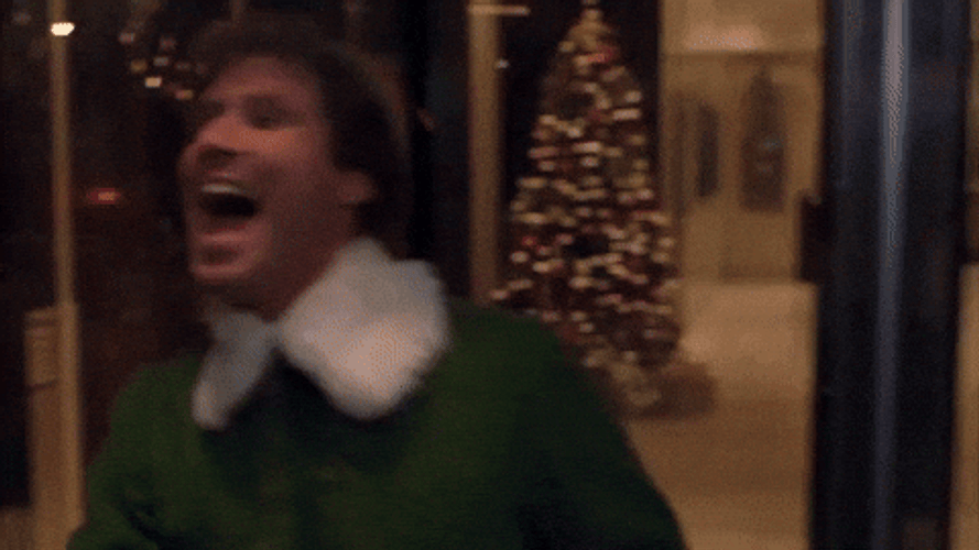 Papa Elf Loud Scream Playing GIF