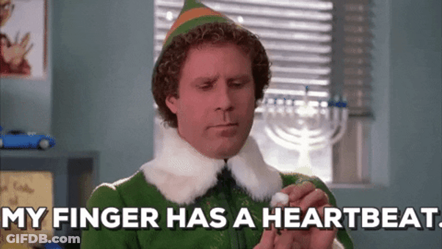Papa Elf My Finger Has A Heartbeat GIF