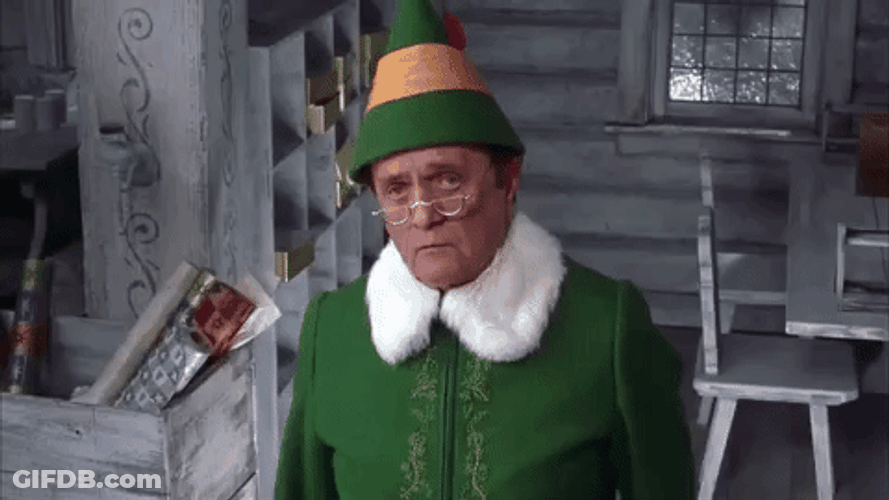 Papa Elf Sad Face GIF
