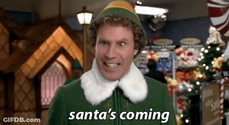 Papa Elf Says Santa's Coming GIF