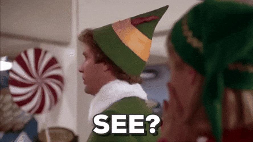 Papa Elf Turning Around GIF