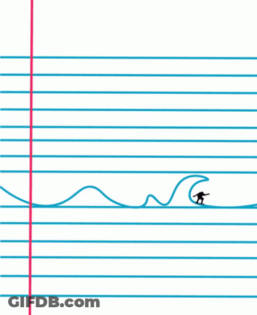Paper Blue Wave GIF