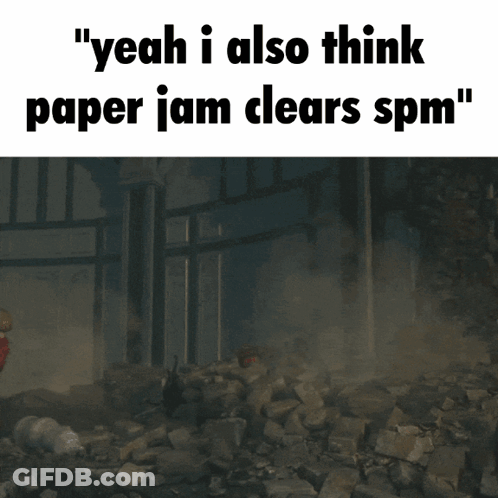 Paper Jam Clears SPM Meme GIF