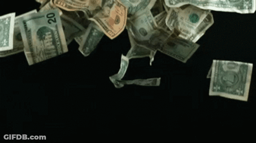 Paper Money Slow Motion Falling GIF