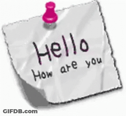 Paper Saying Hello How Are You GIF