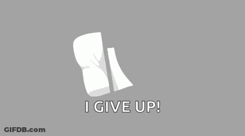 Paper Saying I Give Up GIF