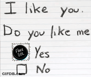Paper Saying I Like You Do You Like Me Yes No GIF
