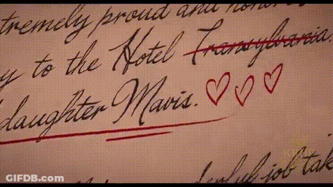 Paper Saying To The Hotel Transylvania GIF