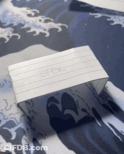 Paper With Word Stol GIF