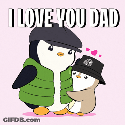 Papi And Son Penguin GIF