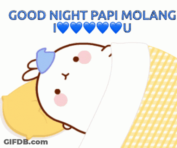 Papi Molang Ready To Sleep GIF