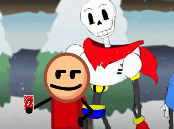 Papyrus And Friend Uno Reverse Card GIF