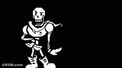 Papyrus From Undertale Next To Speech Bubble GIF