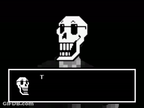 Papyrus Saying Never Gives Up GIF
