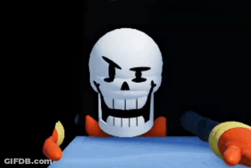 Papyrus Undertale Skeleton With Sword GIF