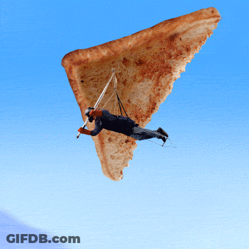 Paragliding Bread GIF