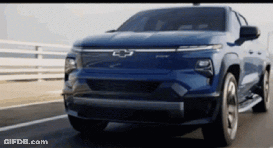 Parallel Parking Chevrolet Silverado EV GIF