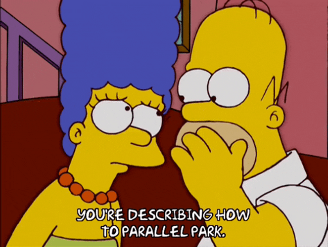 Parallel Parking Margie Homer Simpson GIF