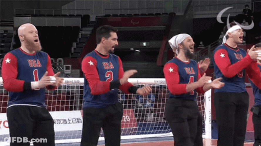Paralympic Goalball Team Clap Great Job Team GIF